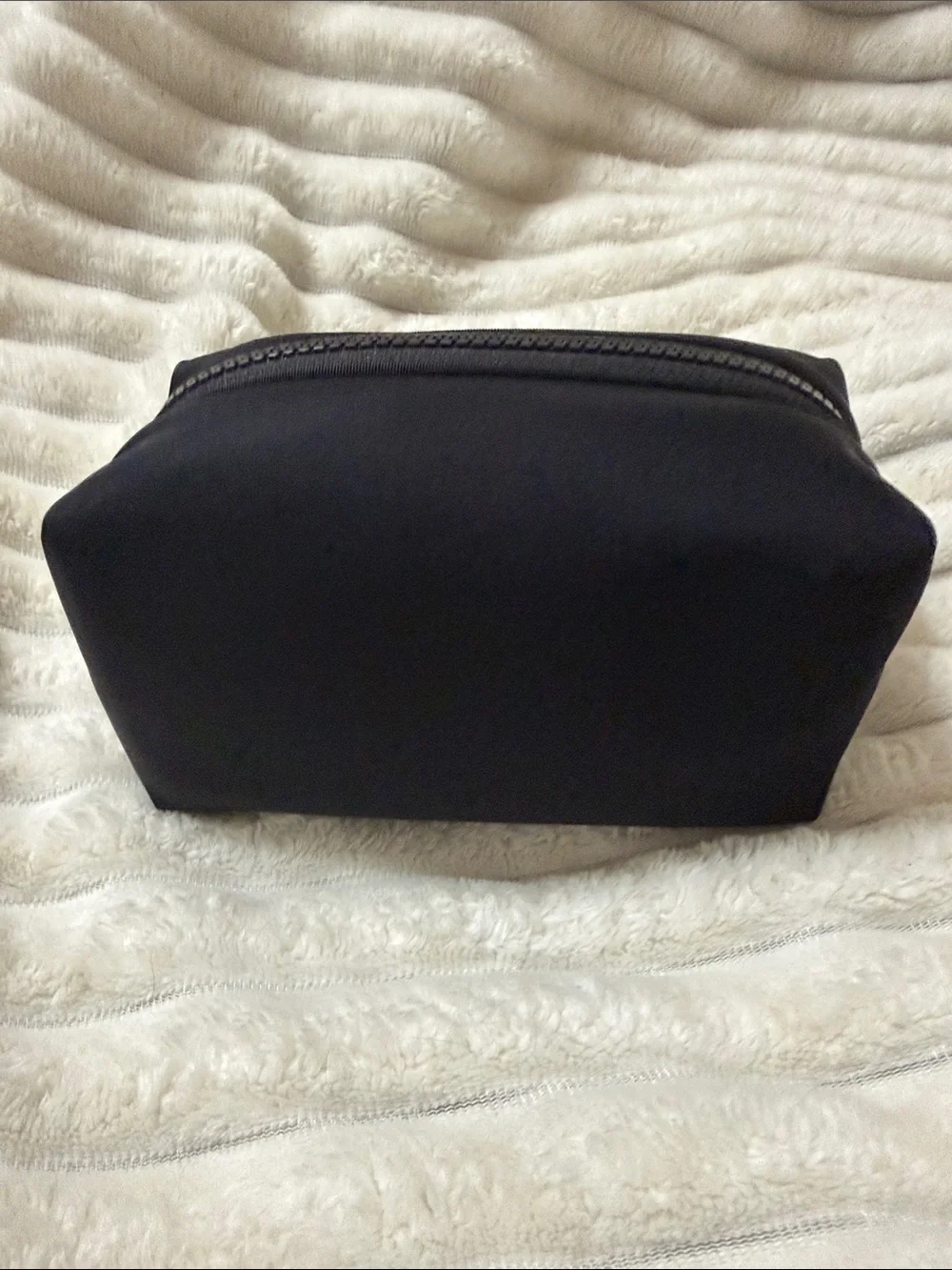 Kate Spade New York Black Nylon Zip Cosmetic Case with Gold Logo